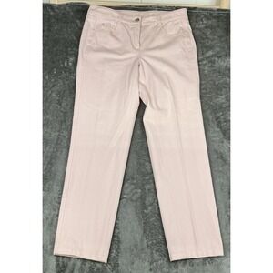 BASLER Women's Pink Denim Straight Leg Jeans Pants Stretch Size 42